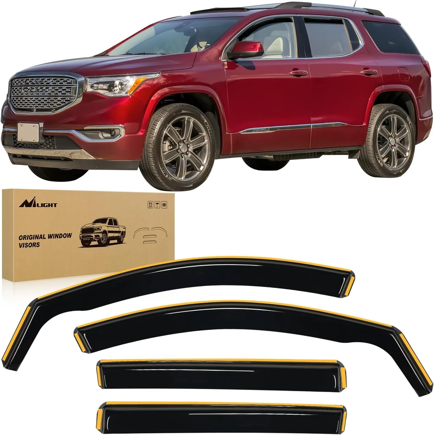 2018-2024 GMC Terrain Rain Guards Acrylic 4Pcs