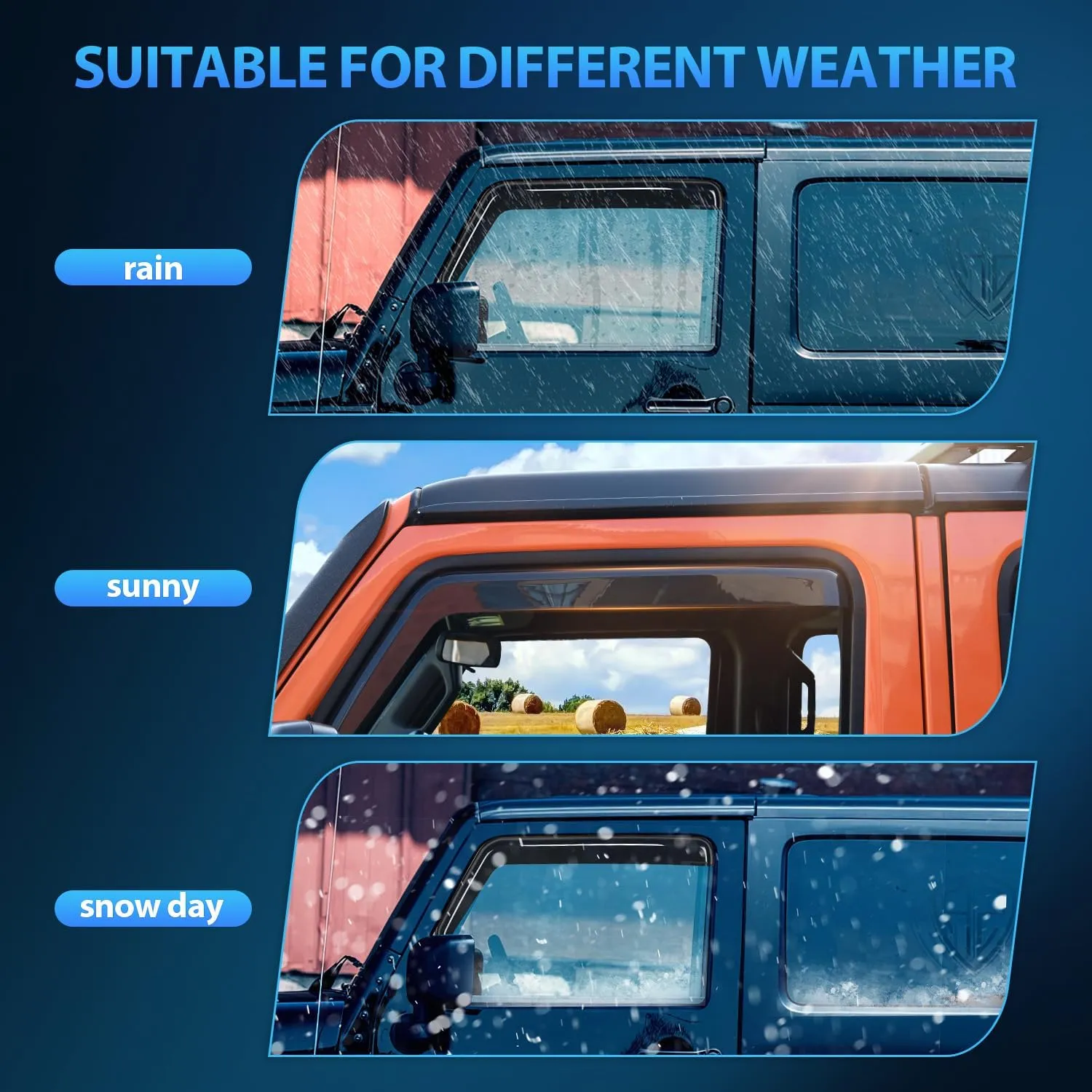2018-2024 GMC Terrain Rain Guards Acrylic 4Pcs