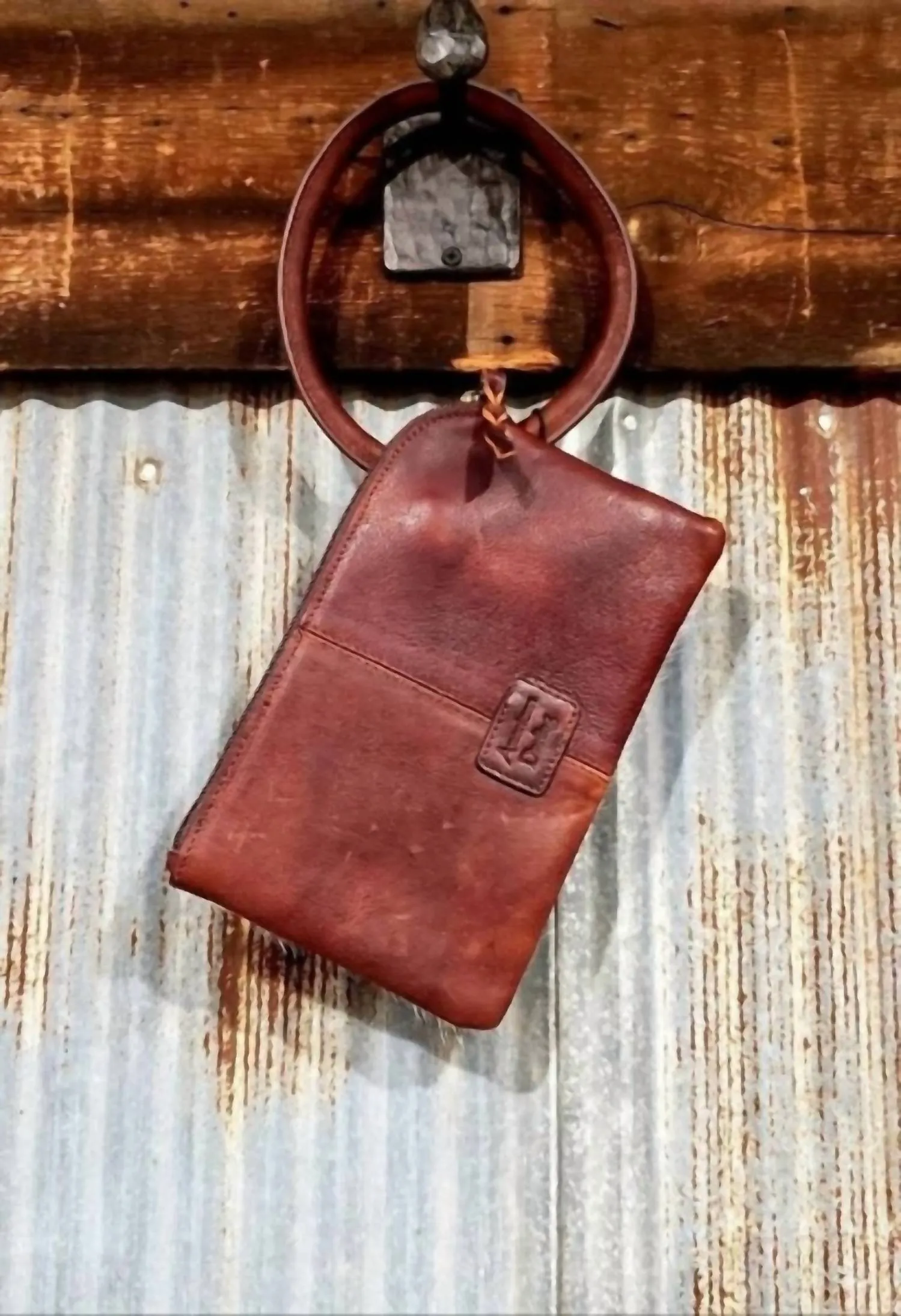 American Darling - Leather Cowhide Cuff Clutch