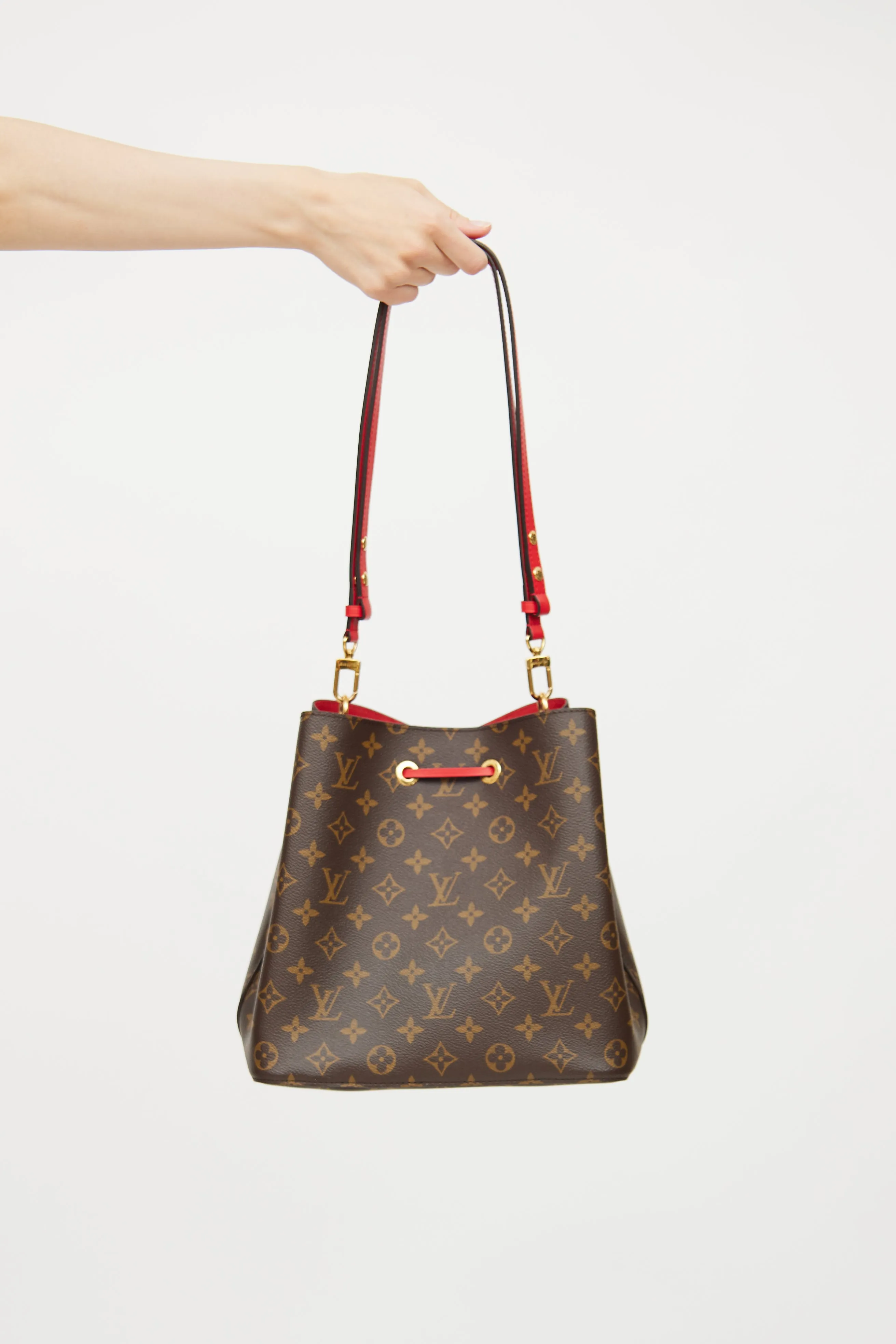 Brown & Red Monogram  Néo Noé MM Bag
