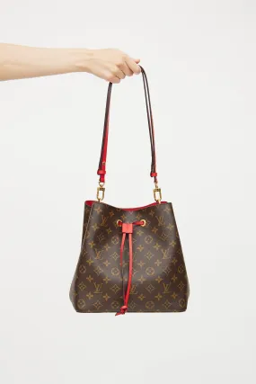 Brown & Red Monogram  Néo Noé MM Bag