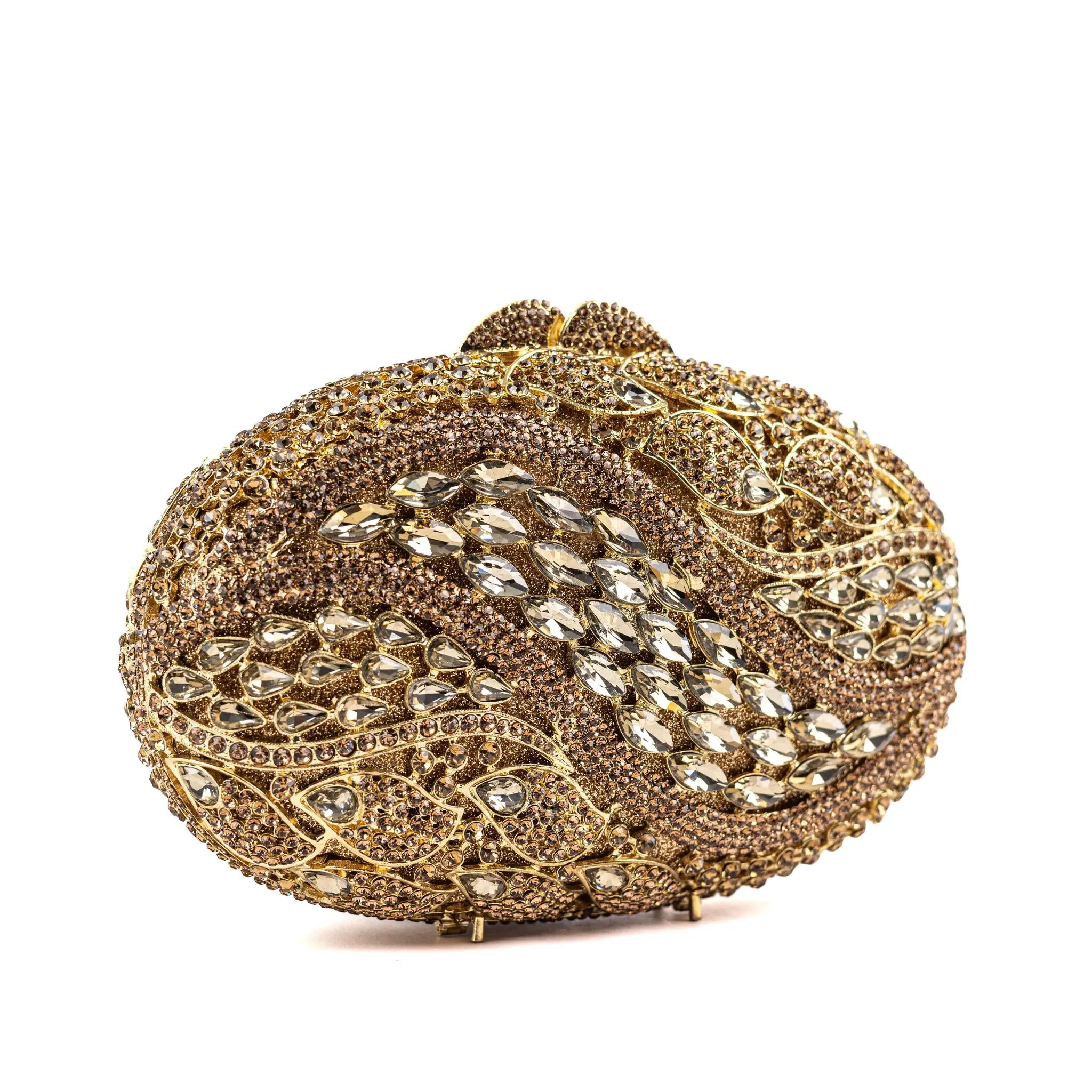 Gold Oval Clutch Purse