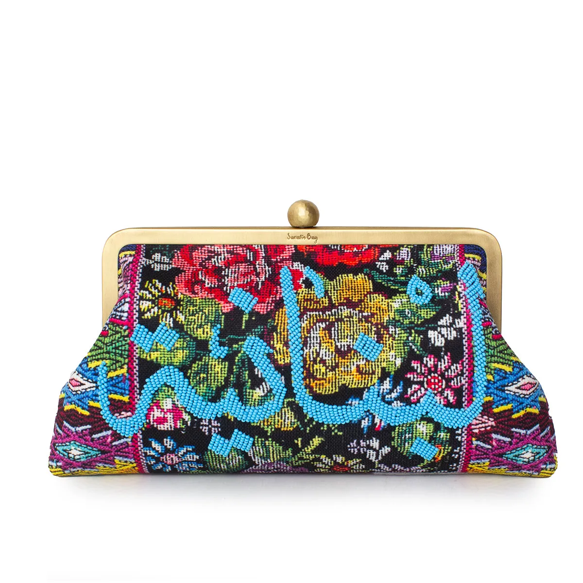 LOUBNANIYA TURQUOISE ON MEXICAN FLORAL CLASSIC BAG