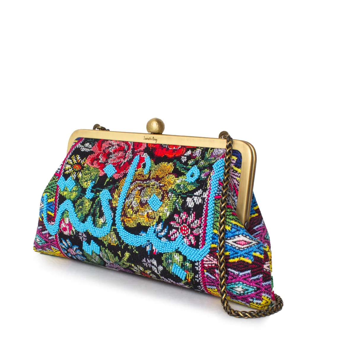 LOUBNANIYA TURQUOISE ON MEXICAN FLORAL CLASSIC BAG
