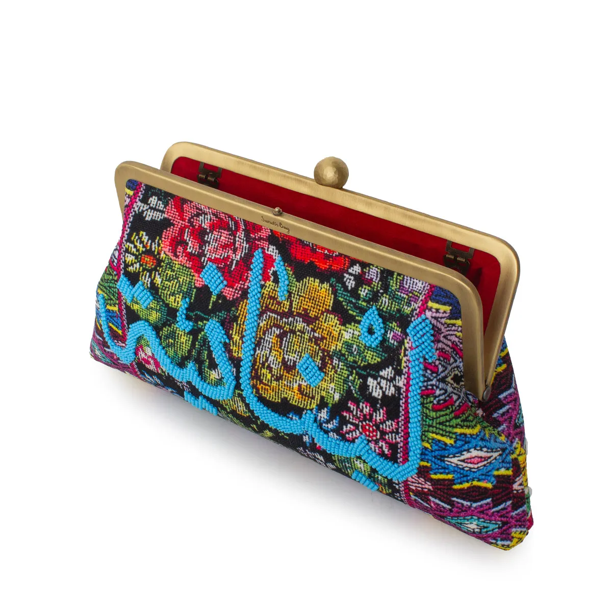 LOUBNANIYA TURQUOISE ON MEXICAN FLORAL CLASSIC BAG