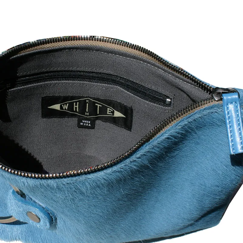 Ring Clutch - Blue Fur