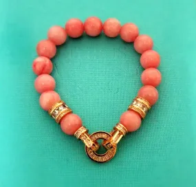Rose of Sharon Stretch Handmade Beaded Bracelet