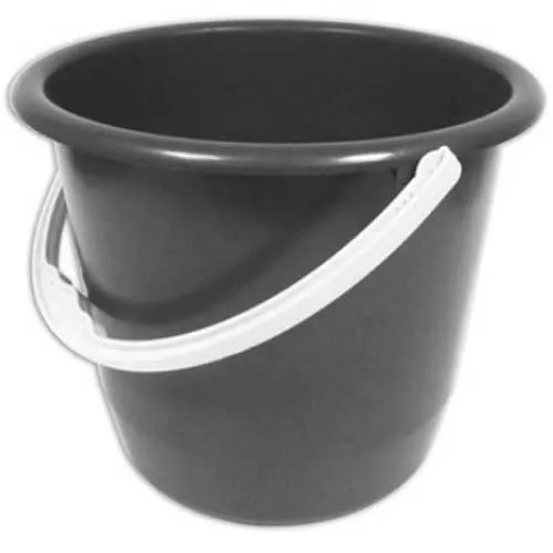 Silver Plastic Bucket 10L