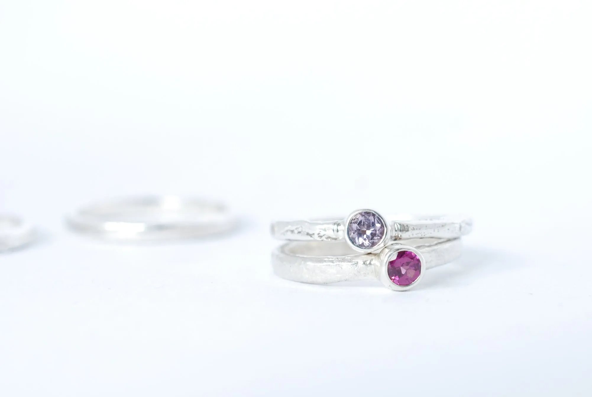 Silver ring stacks "Shiny"