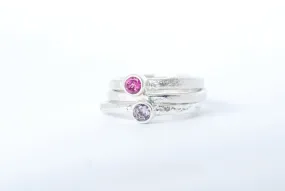 Silver ring stacks "Shiny"