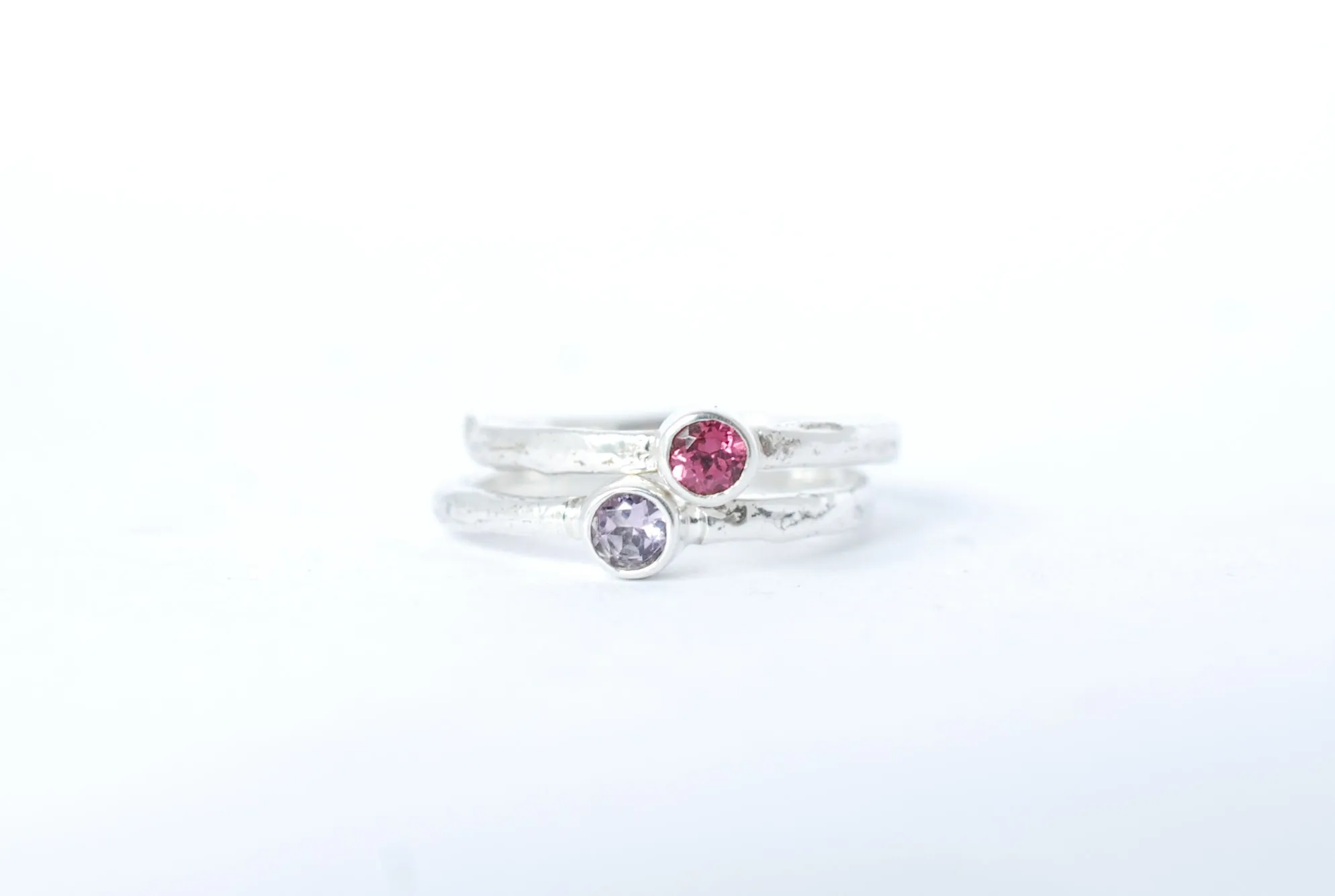 Silver ring stacks "Shiny"