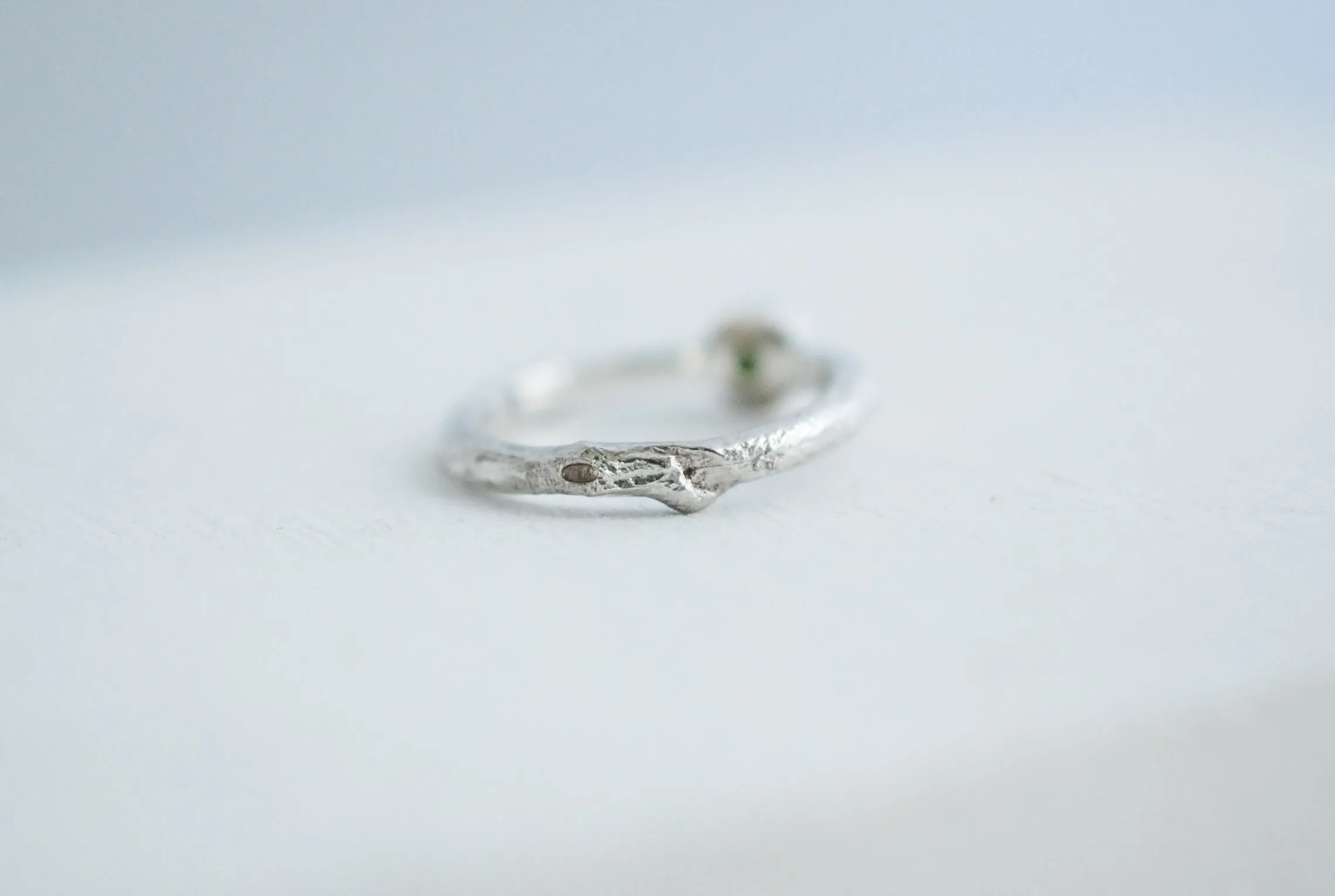 Silver ring with Green Tourmaline