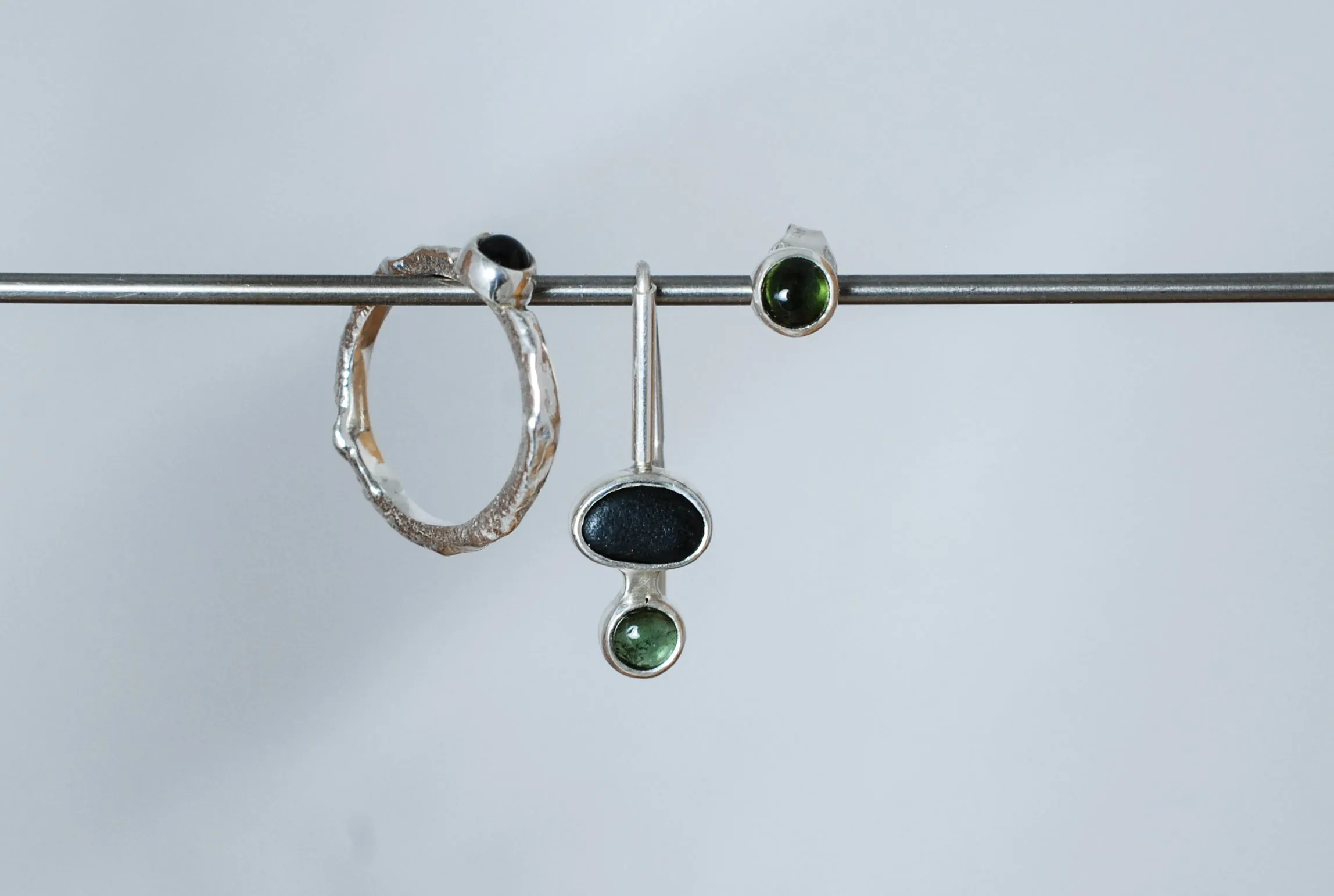 Silver ring with Green Tourmaline