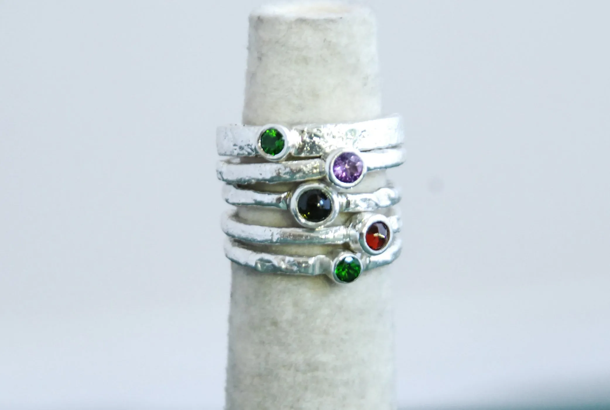 Silver ring with Green Tourmaline