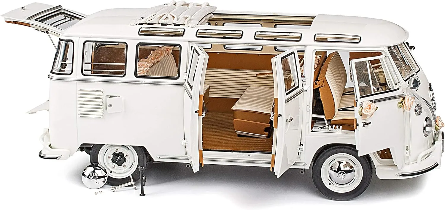 Sun Star 1962 Volkswagen Samba - White (Wedding Version) (1:12)