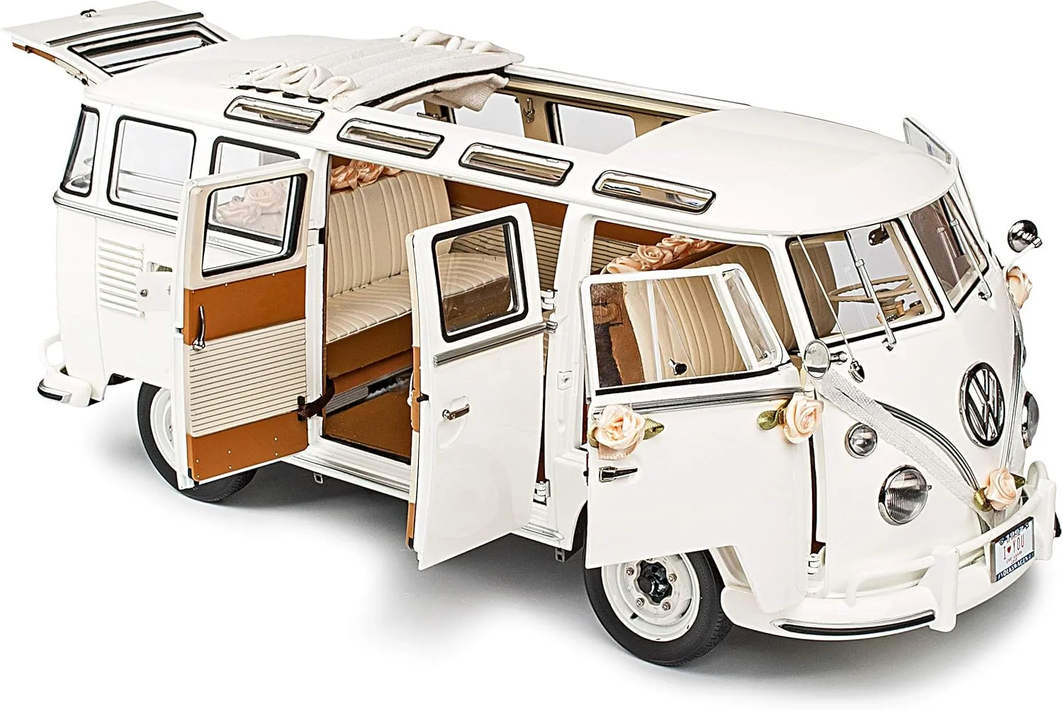 Sun Star 1962 Volkswagen Samba - White (Wedding Version) (1:12)